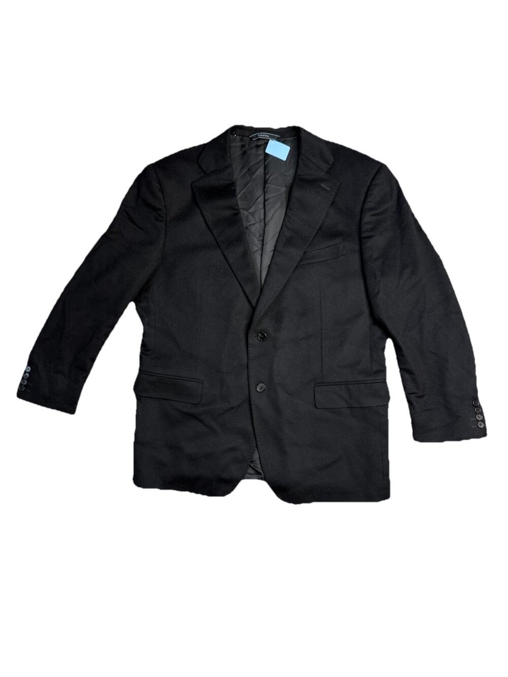 Cardinal of Canada Cashmere Sport Coat Size 46R US Black Quiet Luxury EUC